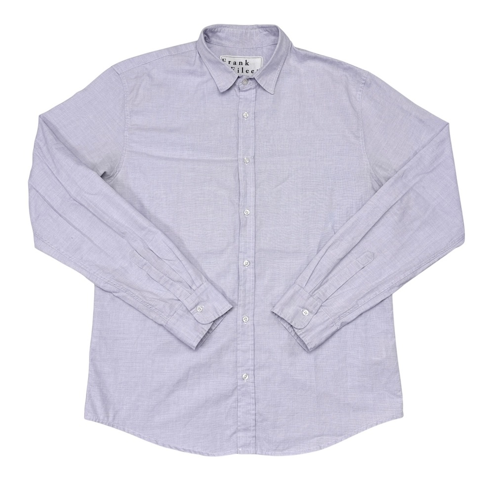 Frank & Eileen Shirt Womens Size Large Purple Paul Button Down Cotton Mature